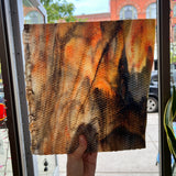 Koi / White with Orange/ Yellow and Black Highlights Radium Ripple Youghiogheny (UbY 58) Sheet Glass Colorado Glassworks