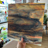 Koi / White with Orange/ Yellow and Black Highlights Radium Ripple Youghiogheny (UbY 58) Sheet Glass Colorado Glassworks