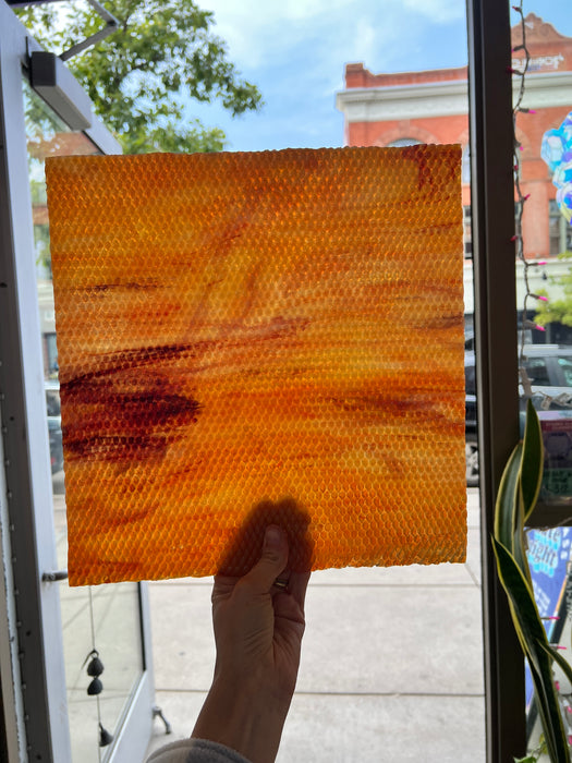 NEW! - Corn / White with Orange / Yellow and Dark Red Youghiogheny Sheet Glass Colorado Glassworks