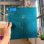 Caribbean Blue Florentine Wissmach (WI 190 FLOR) Sheet Glass Unknown
