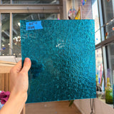 Caribbean Blue Florentine Wissmach (WI 190 FLOR) Sheet Glass Unknown
