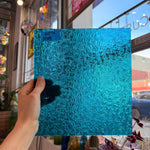 Caribbean Blue Florentine Wissmach (WI 190 FLOR) Sheet Glass Unknown