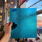 Caribbean Blue Florentine Wissmach (WI 190 FLOR) Sheet Glass Unknown