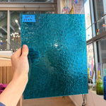 Caribbean Blue Florentine Wissmach (WI 190 FLOR) Sheet Glass Unknown