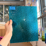 Caribbean Blue Florentine Wissmach (WI 190 FLOR) Sheet Glass Unknown