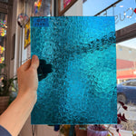 Caribbean Blue Florentine Wissmach (WI 190 FLOR) Sheet Glass Unknown