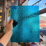 Caribbean Blue Florentine Wissmach (WI 190 FLOR) Sheet Glass Unknown