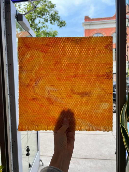 NEW! - Corn / White with Orange / Yellow and Dark Red Youghiogheny Sheet Glass Colorado Glassworks