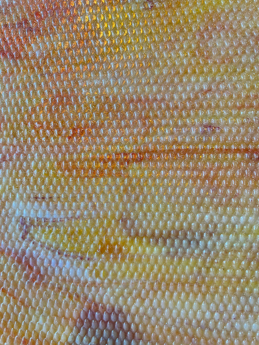 NEW! - Corn / White with Orange / Yellow and Dark Red Youghiogheny Sheet Glass Colorado Glassworks