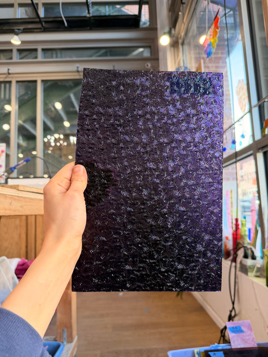 Transparent Purple Florentine Wissmach Sheet Glass Unknown