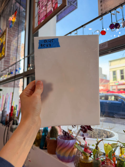 White Gray Solid Opaque Sheet Glass Spectrum