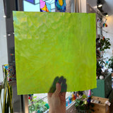 Lime Green Stipple Iridescent Youghiogheny (Y4500SPI) Sheet Glass Colorado Glassworks