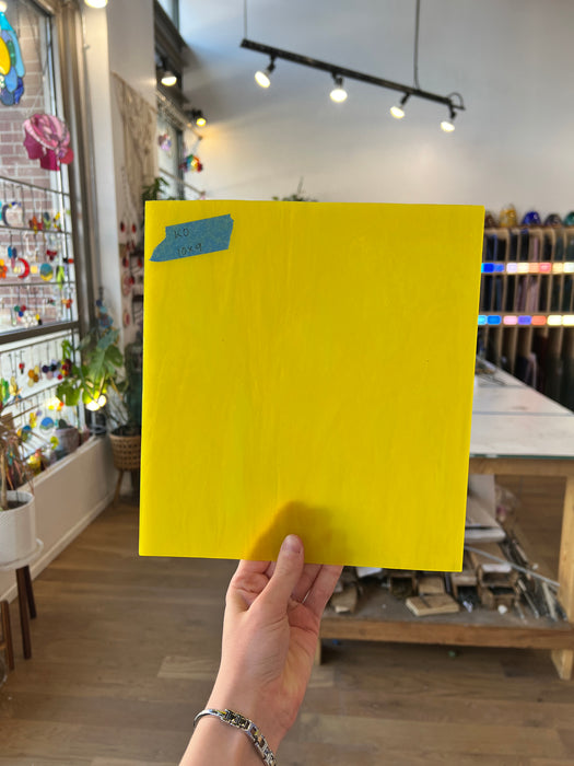 Yellow Wispy Kokomo Sheet Glass Colorado Glassworks
