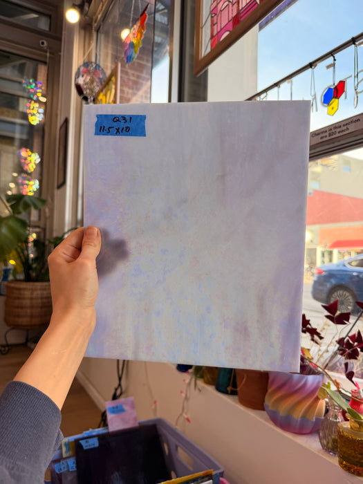 Light Violet Wispy Iridescent Wissmach (WI WO2180IR) Sheet Glass Colorado Glass Works