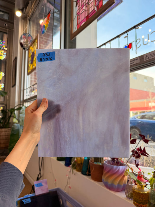 Light Violet Wispy Iridescent Wissmach (WI WO2180IR) Sheet Glass Colorado Glass Works