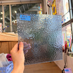 Princess Blue English Muffle Sheet Glass Colorado Glassworks