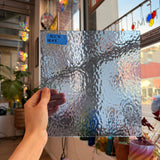 Princess Blue English Muffle Sheet Glass Colorado Glassworks 10x9in (WM-94145325)