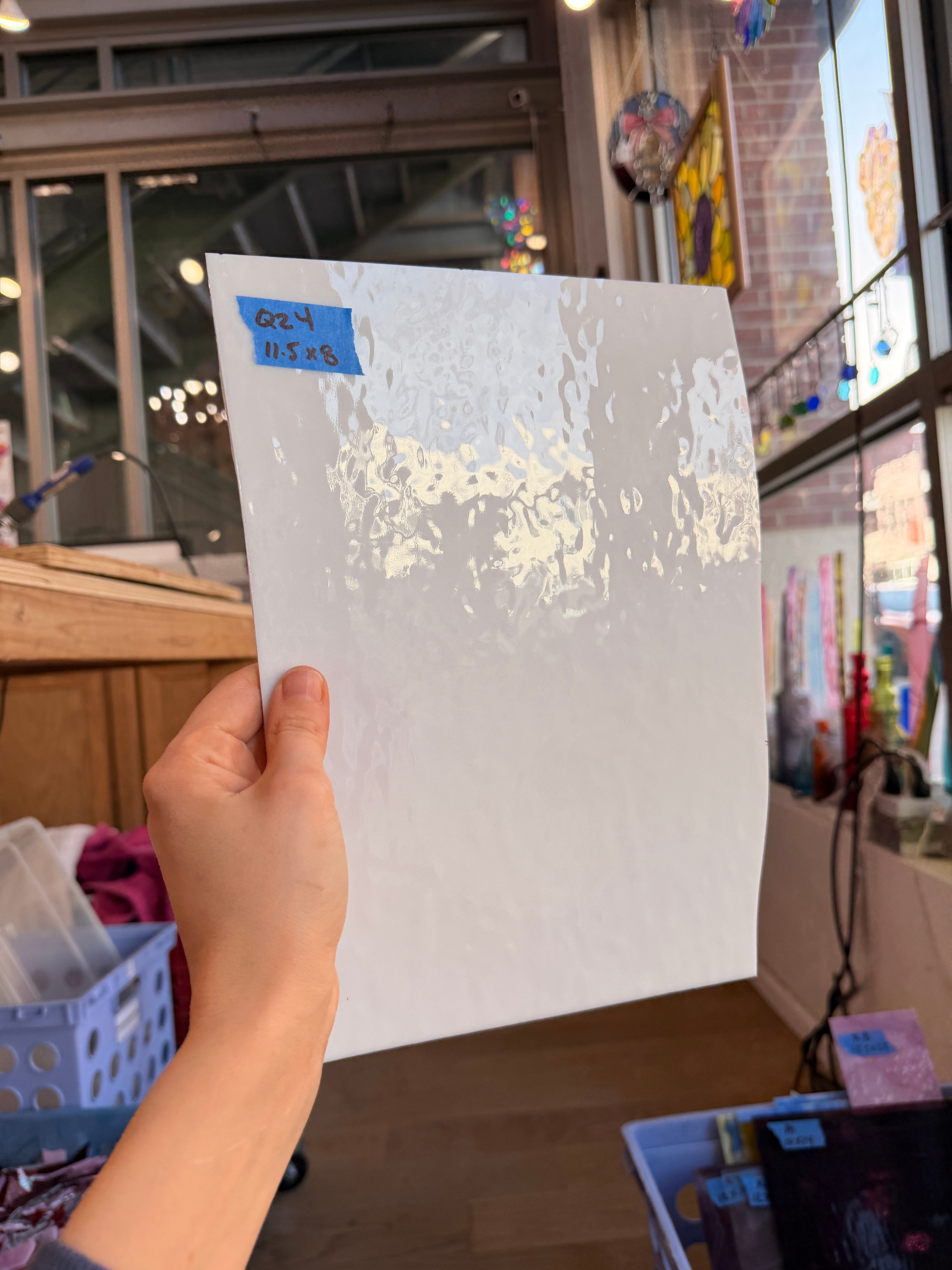 White Solid Textured Sheet Glass Colorado Glassworks