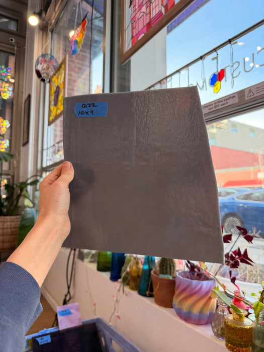 Dark Gray Bullseye Opaque Fusible 90 COE Sheet Glass Colorado Glassworks