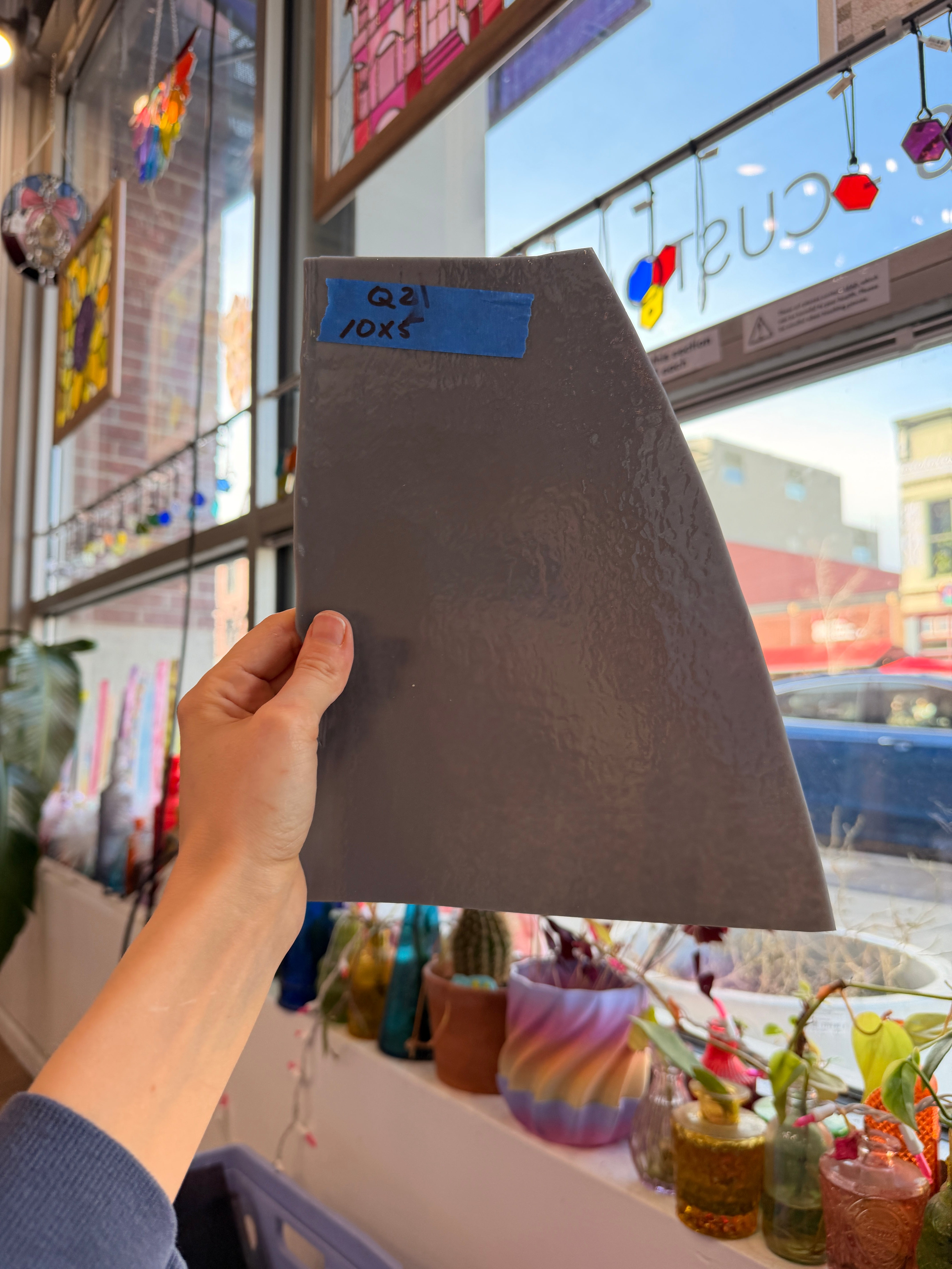 Dark Gray Bullseye Opaque Fusible 90 COE Sheet Glass Colorado Glassworks