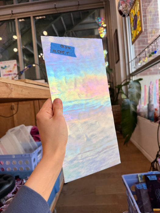 Iridescent White Mottled Youghiogheny Colorado Glassworks