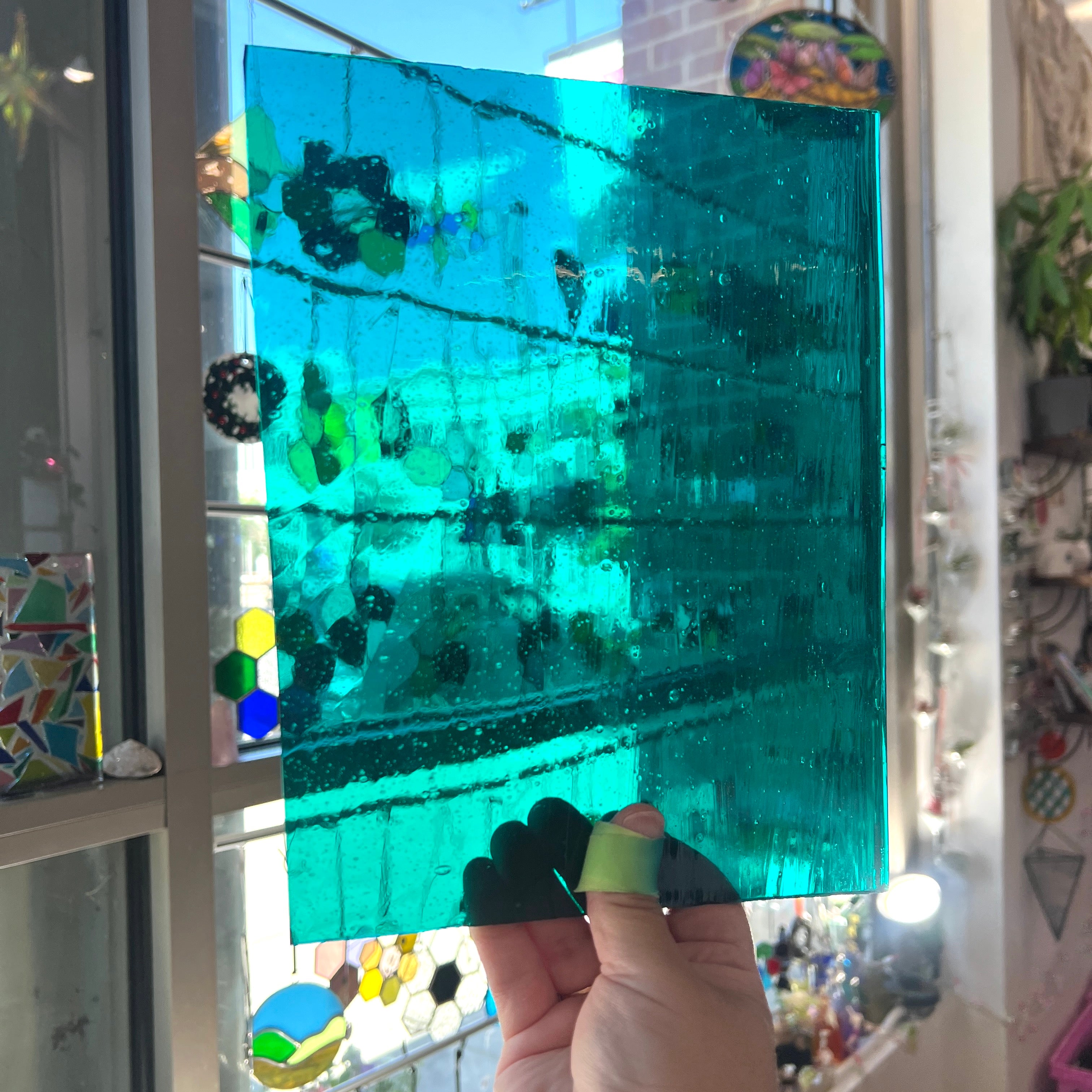 Turquoise Waters - Patreon Vault Sheet Glass Colorado Glassworks A