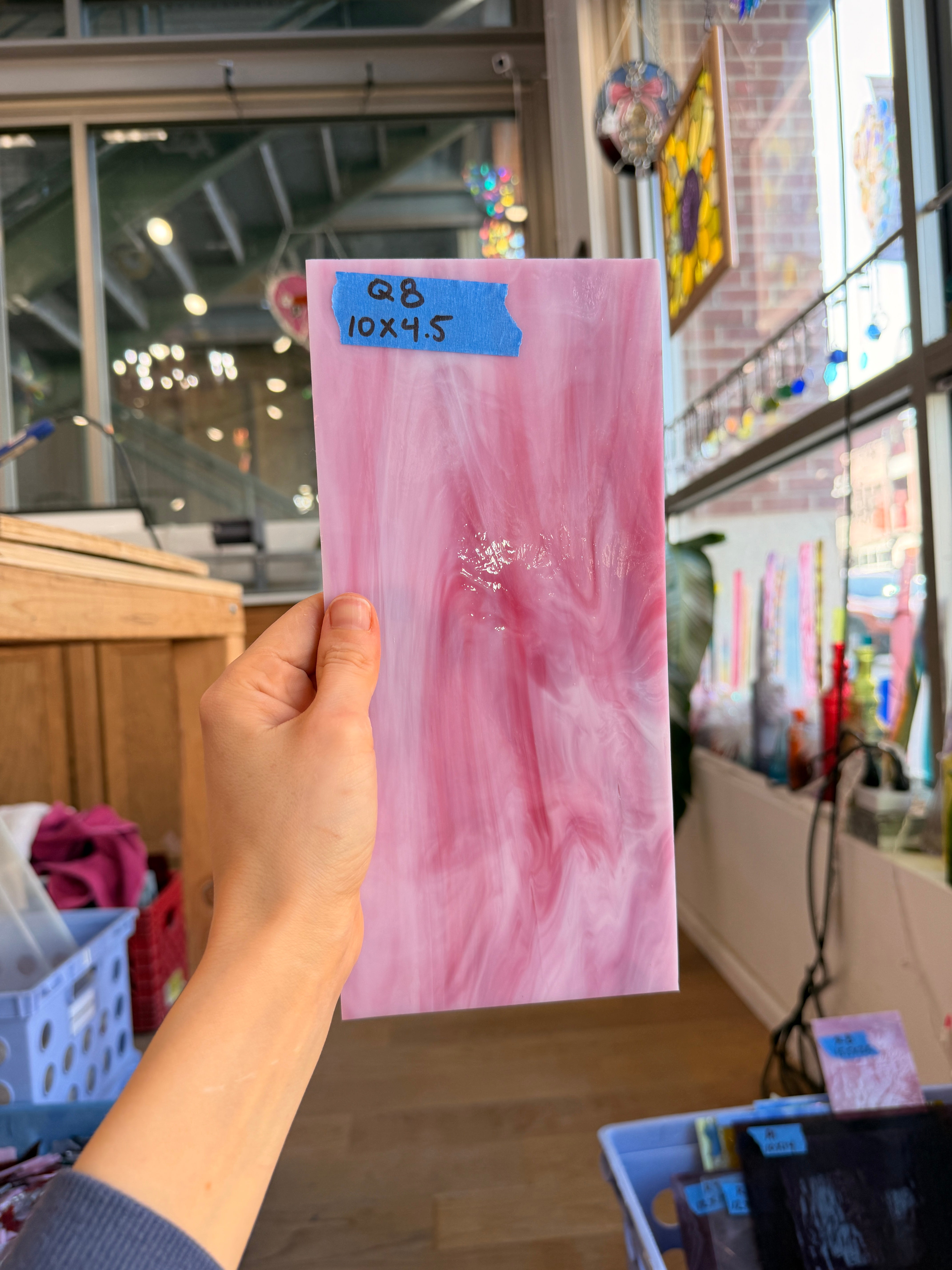 Vintage Super Dark Pink Spectrum Sheet Glass Colorado Glassworks 10x4.5in (SP-98764077)