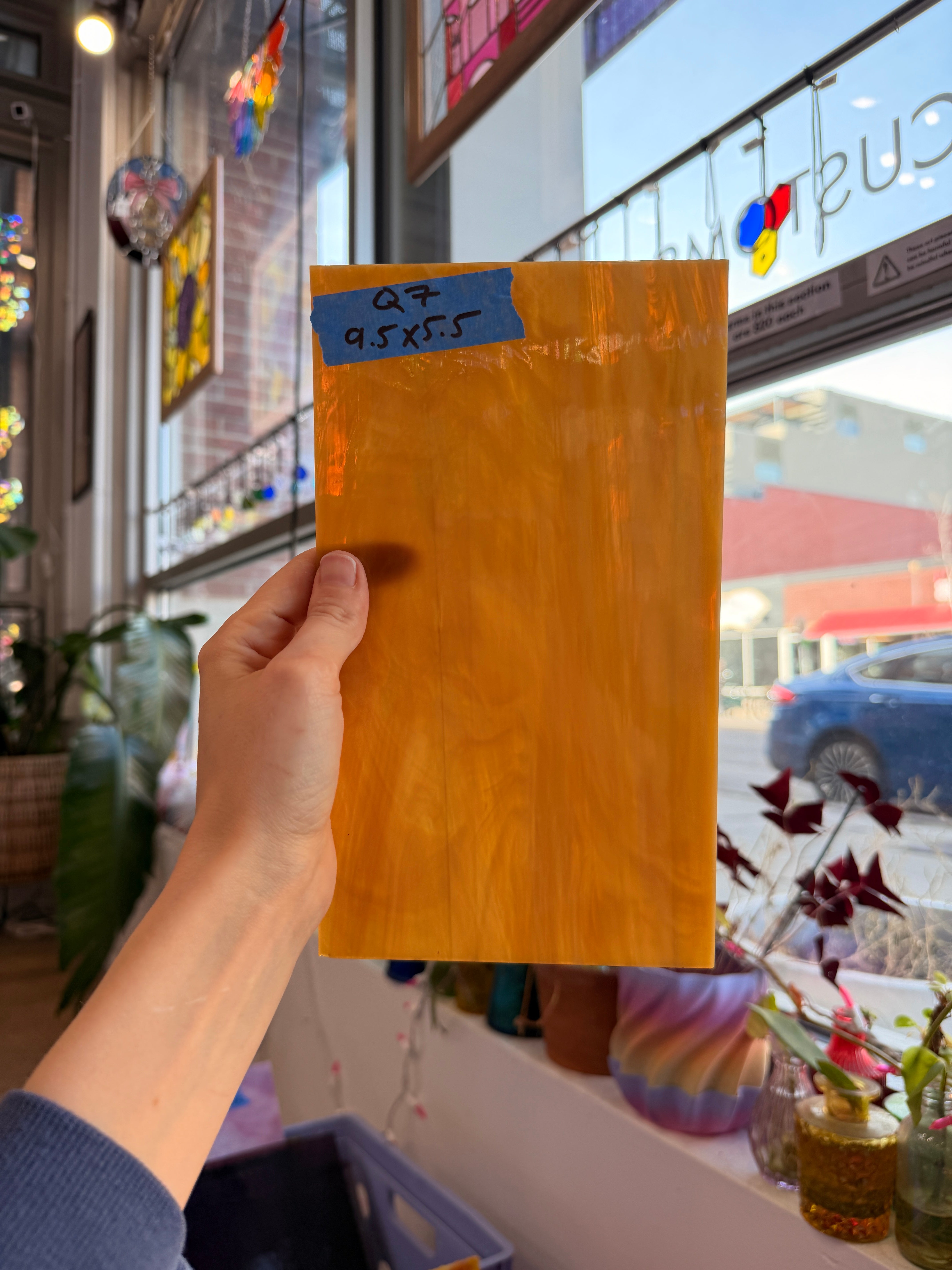 Brown Mixed Wispy Vintage Spectrum Sheet Glass Colorado Glassworks