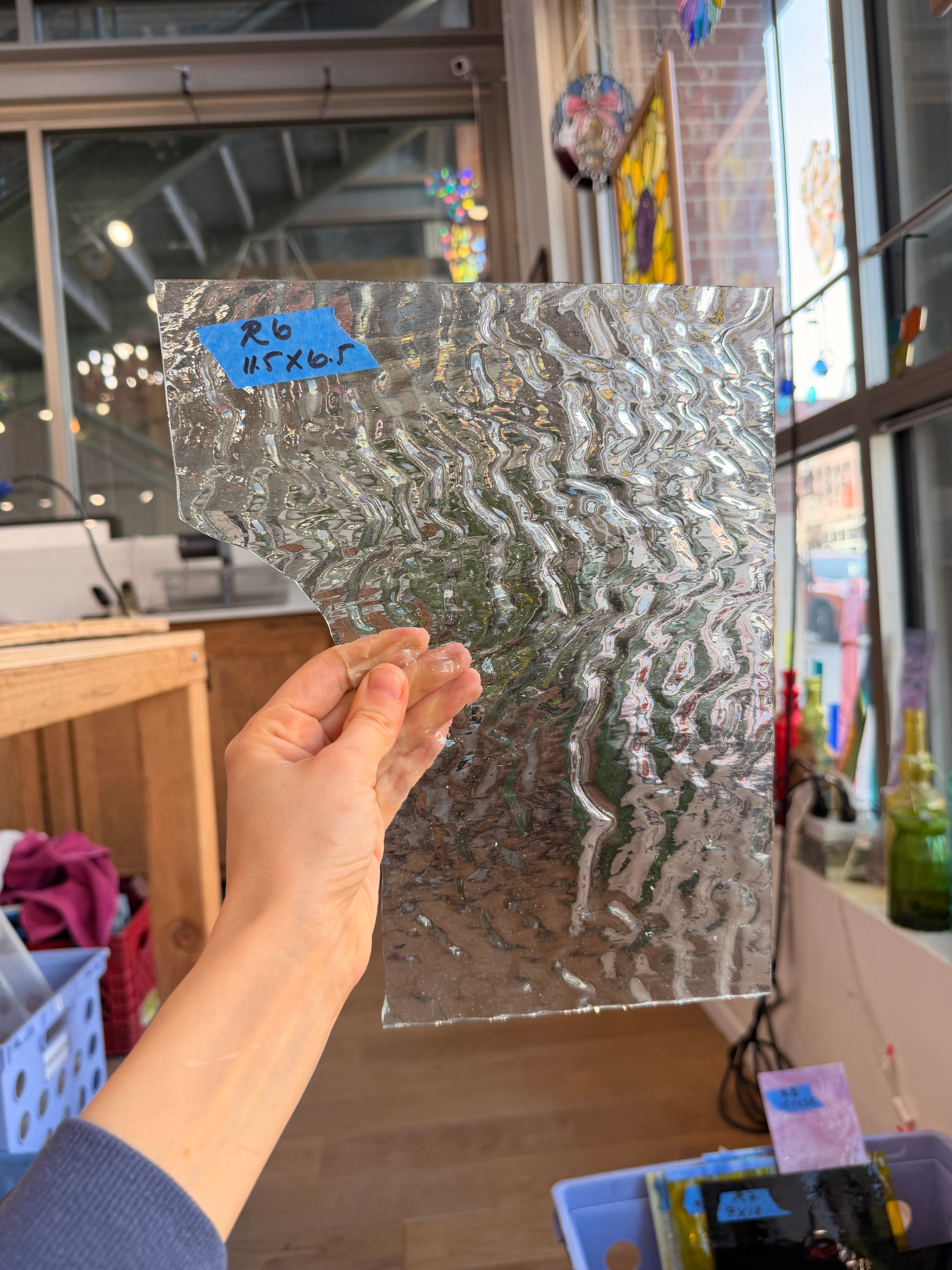 Clear Rippled Vintage Optimum Sheet Glass Colorado Glassworks