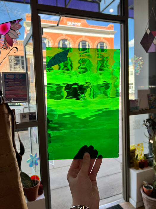 Green Transparent Spectrum Waterglass Sheet Glass Colorado Glass Works