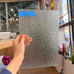 Clear Textured Spectrum Sheet Glass Colorado Glassworks 12x8in (SP-67865389) *Granite