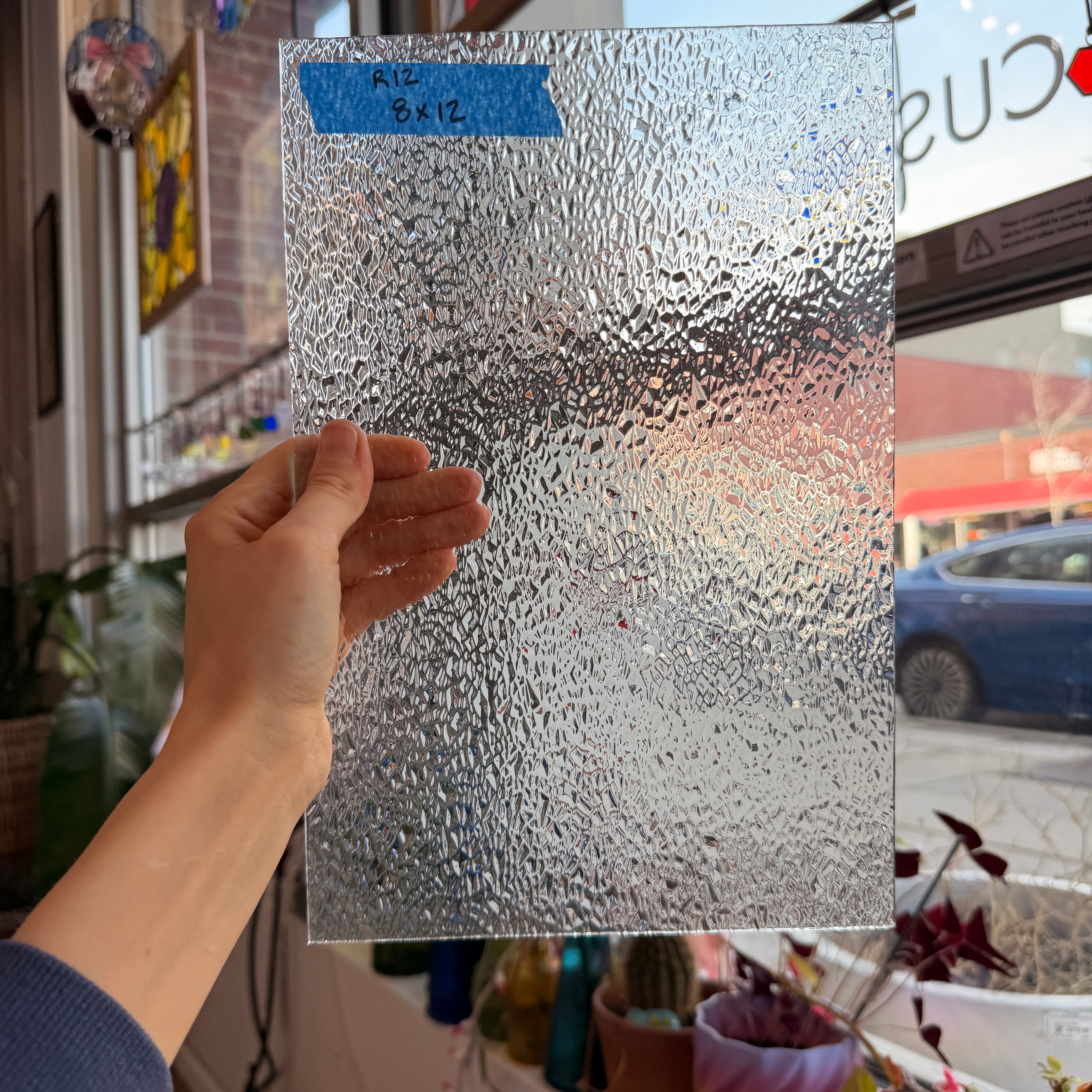 Clear Textured Spectrum Sheet Glass Colorado Glassworks 12x8in (SP-67898157) *Icicle