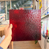 Red/Scarlet Florentine Wissmach (WI 18 FLOR) Sheet Glass Colorado Glassworks