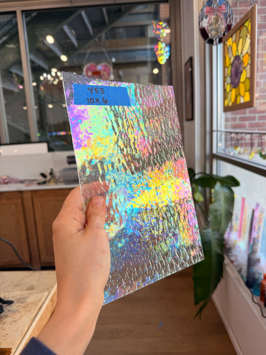 Vintage Iridescent Granite Spectrum Sheet Glass Colorado Glassworks