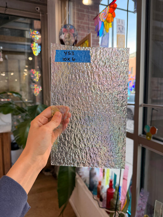 Vintage Iridescent Granite Spectrum Sheet Glass Colorado Glassworks