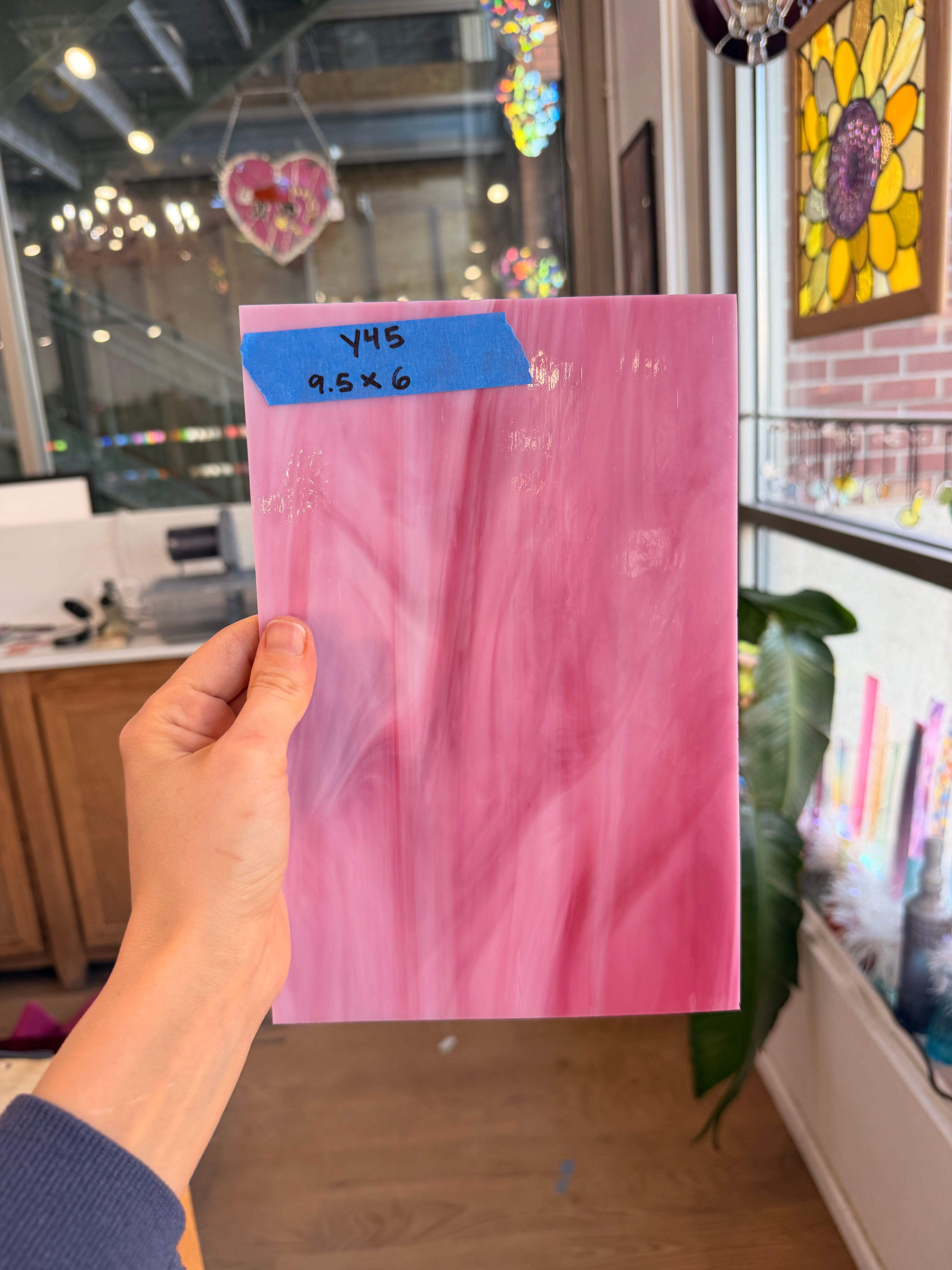 Vintage Super Dark Pink Spectrum Sheet Glass Colorado Glassworks 9.5x6in (SP-98731309)