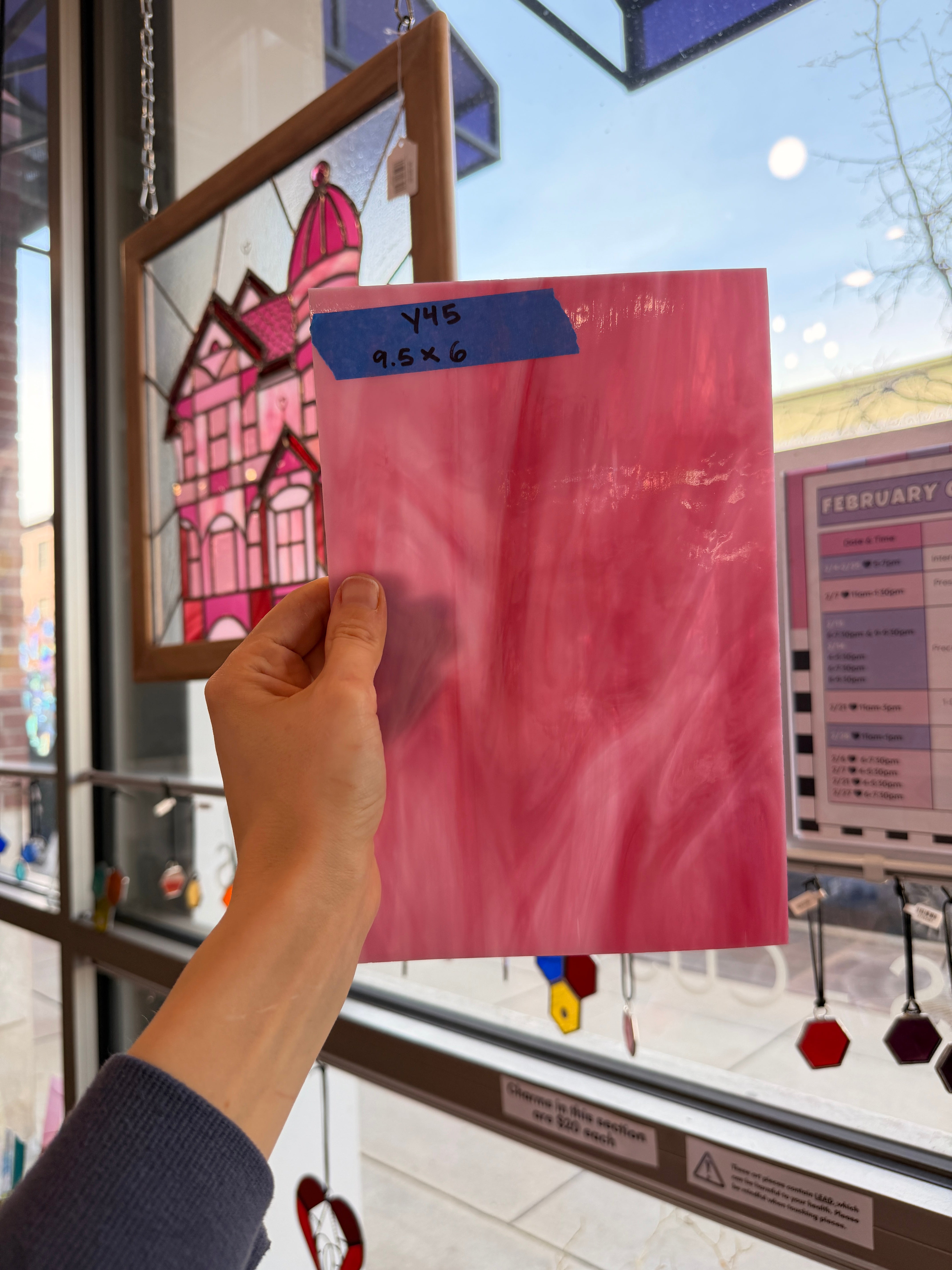 Vintage Super Dark Pink Spectrum Sheet Glass Colorado Glassworks