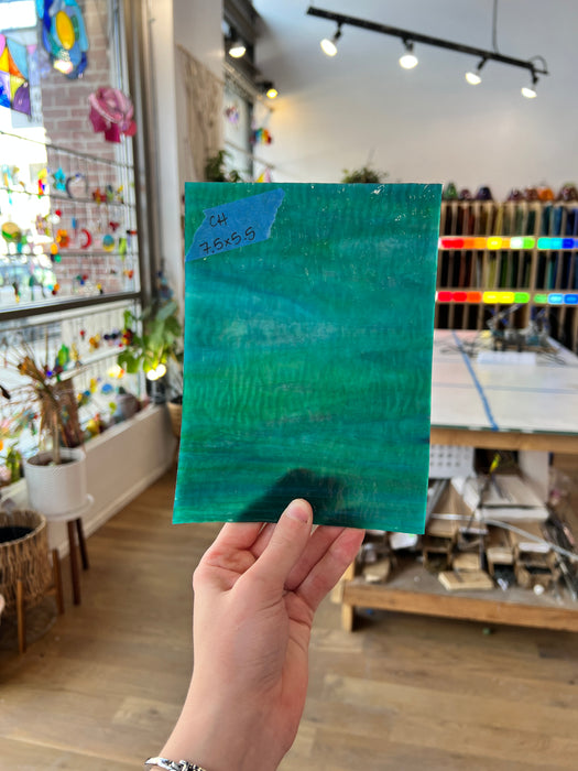 Blue Green Wispy Choice Sheet Glass Colorado Glassworks