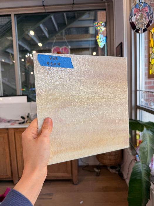 Tan Vintage Textured Spectrum Sheet Glass Colorado Glassworks