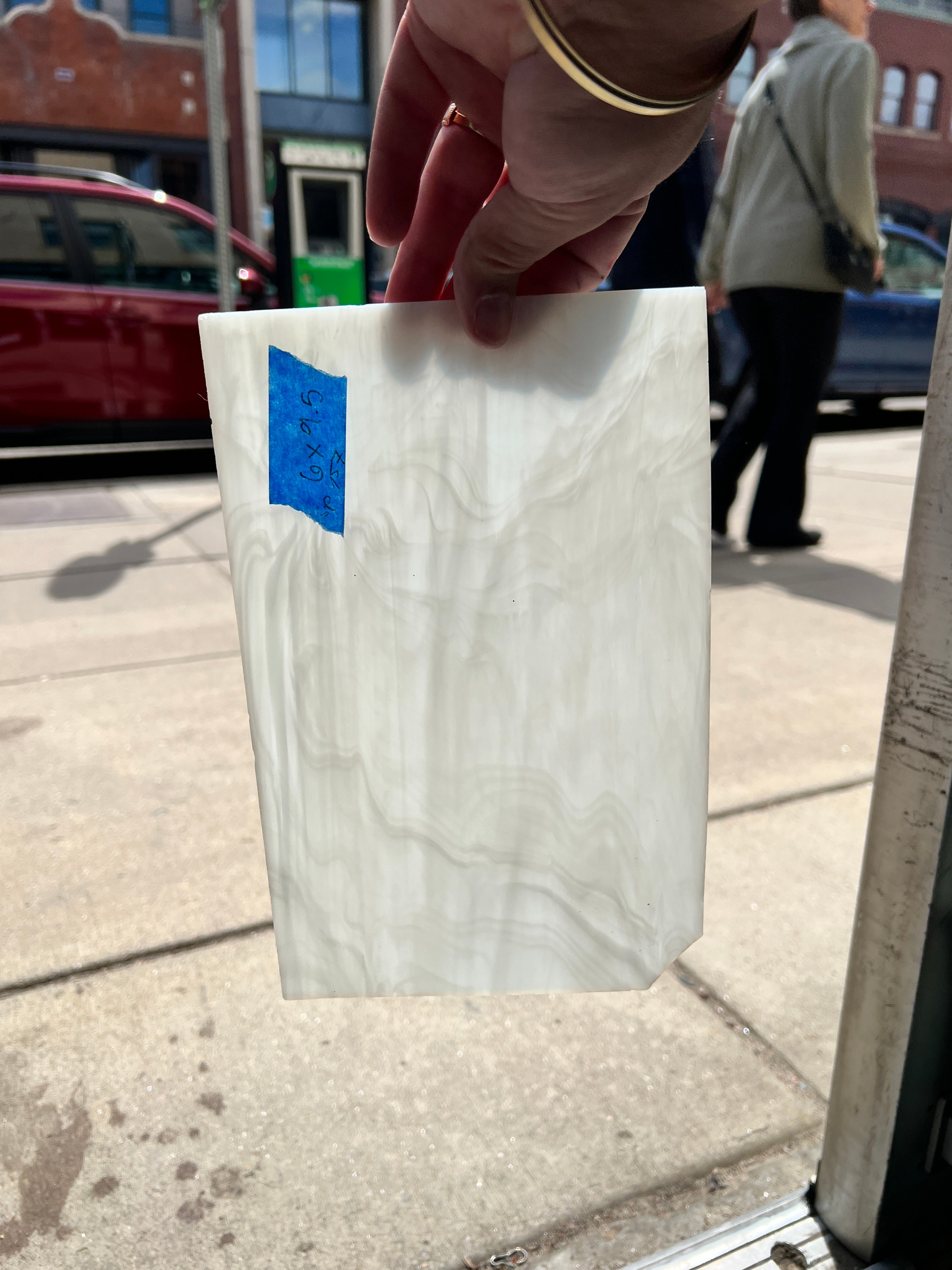 Opaque Wispy White - Spectrum Sheet Glass Colorado Glassworks   