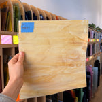 Light Amber White Wispy Vintage Spectrum Sheet Glass Colorado Glassworks 10.5x9.5in (SP-19203885)