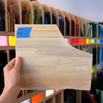 Light Amber White Wispy Vintage Spectrum Sheet Glass Colorado Glassworks 9x8in (SP-24643373)
