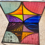 Rainbow Diamond Leaded Panel Finished Pieces Colorado Glassworks   