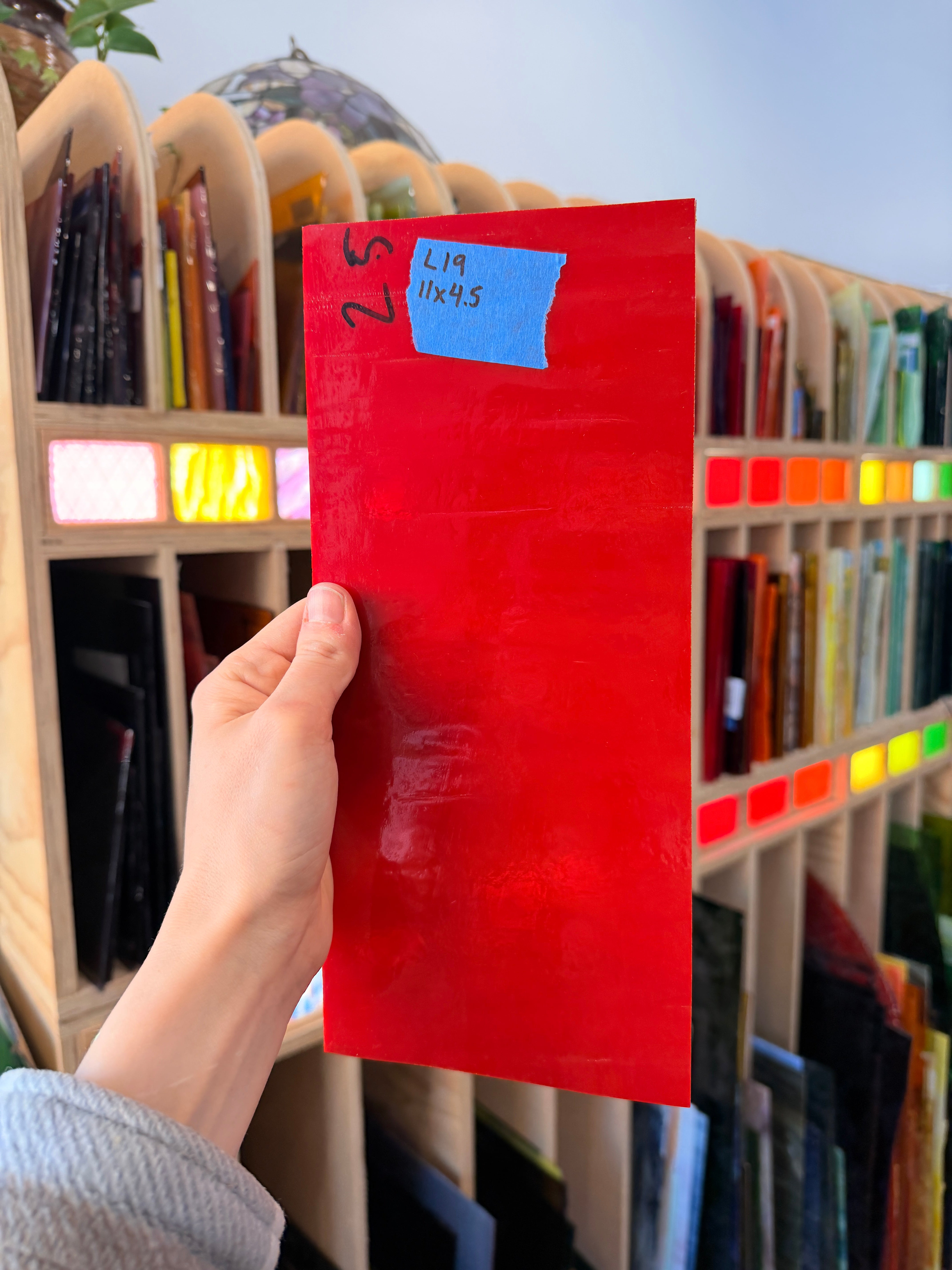 Red Opal Thin Fusible Bullseye 90 COE Sheet Glass Colorado Glassworks
