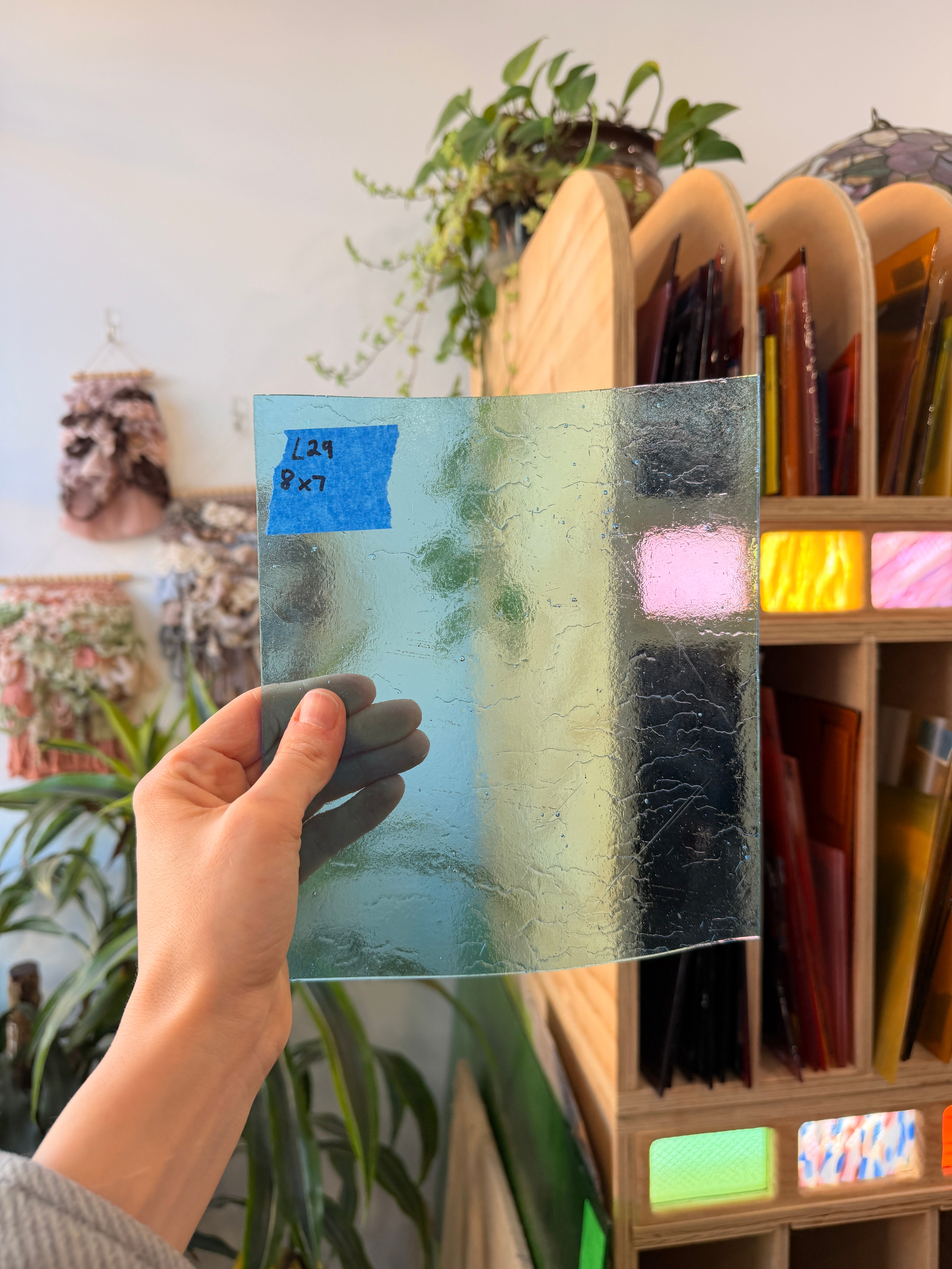 Robins Egg Blue Transparent Kokomo Sheet Glass Bullseye