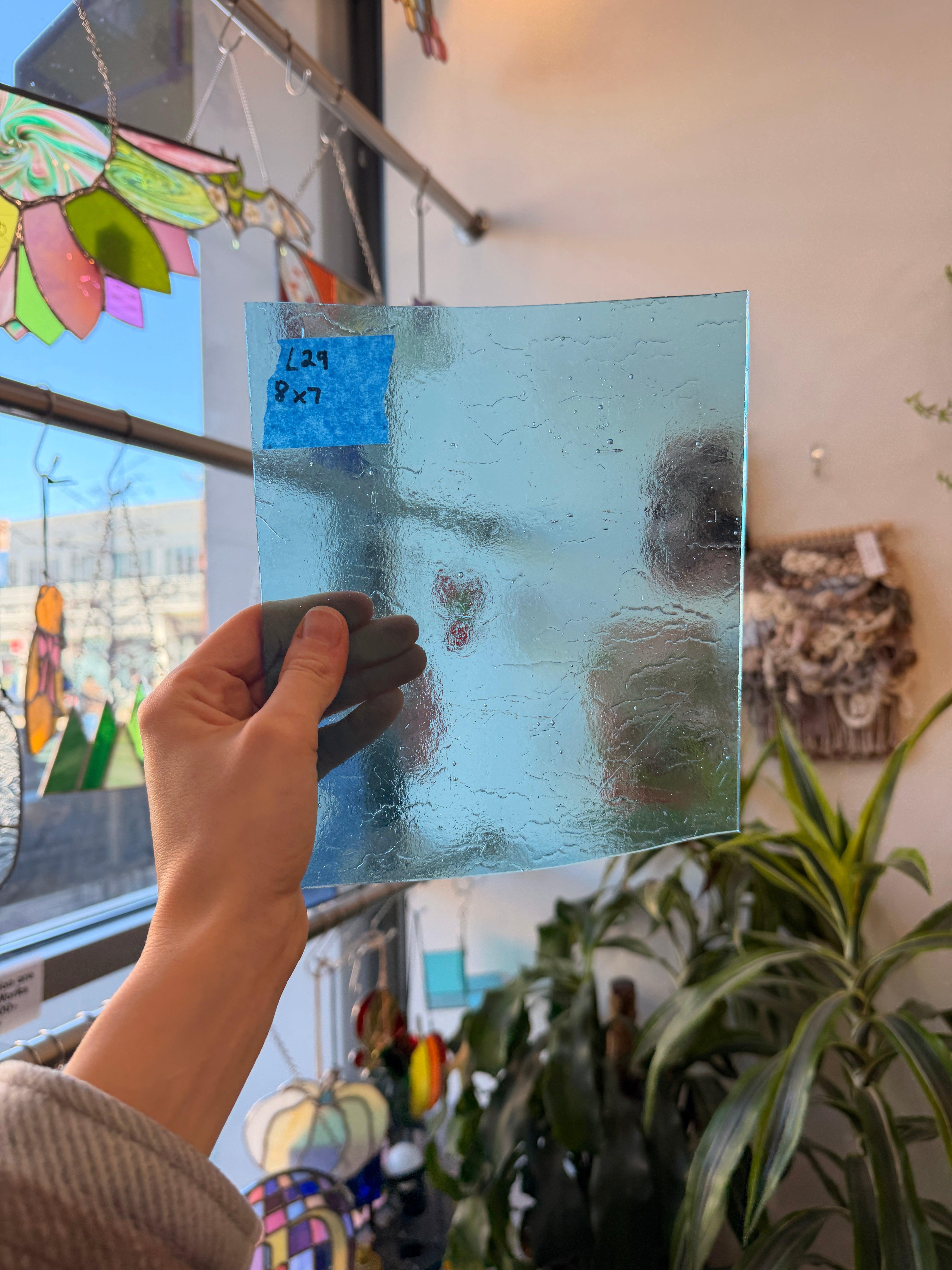 Robins Egg Blue Transparent Kokomo Sheet Glass Bullseye