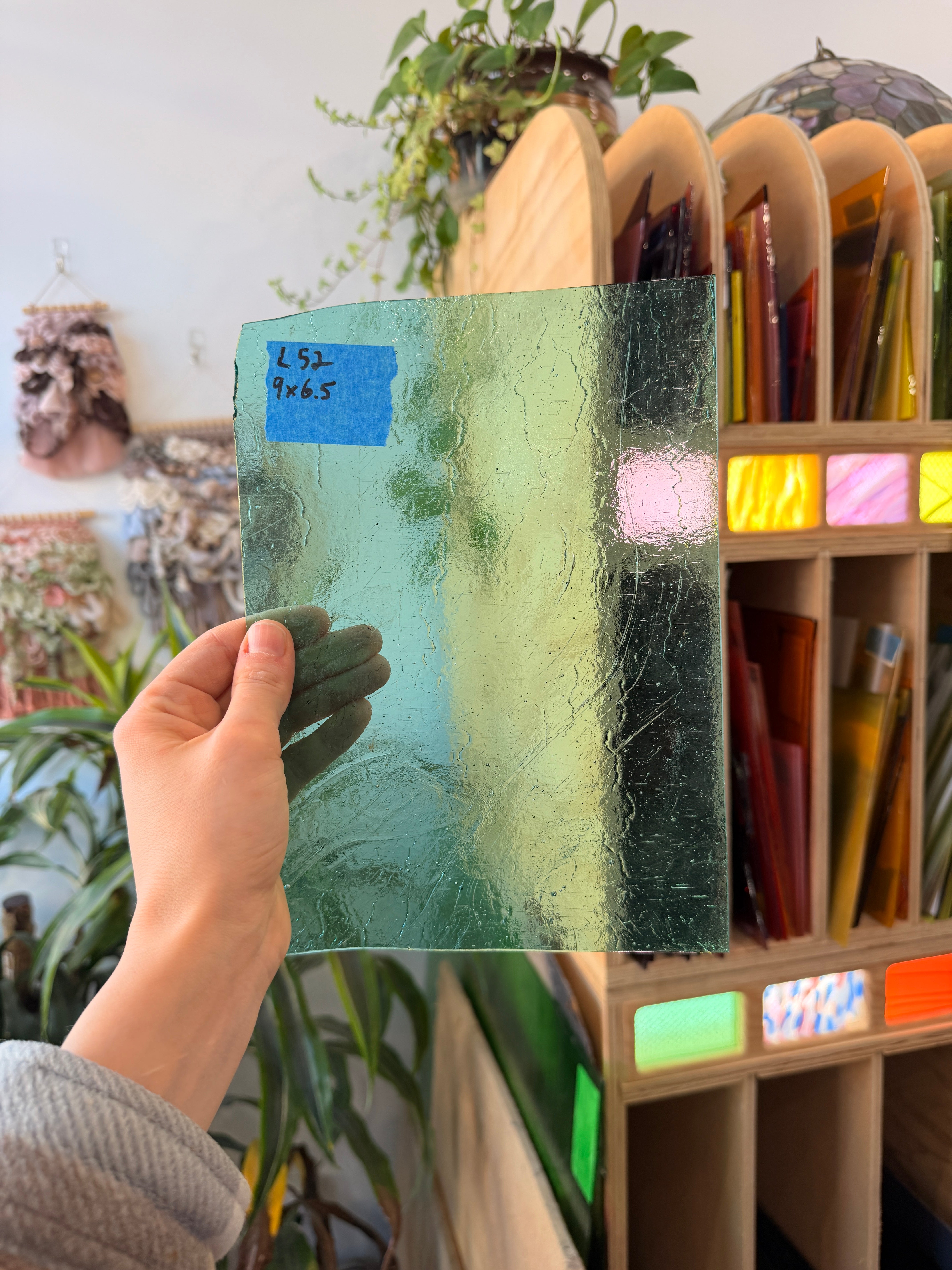 Light Seafoam Teal Transparent Kokomo Sheet Glass Bullseye