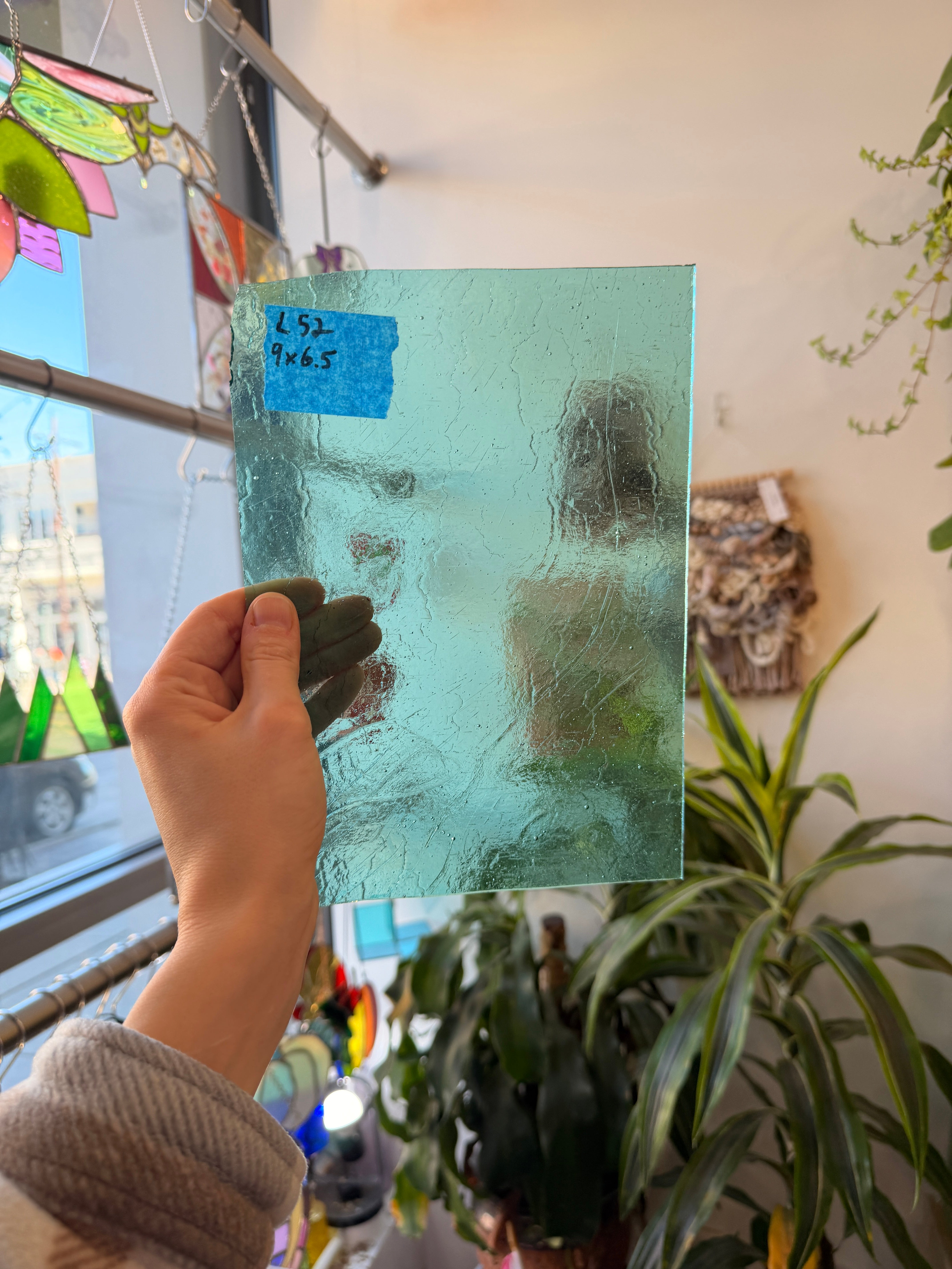 Light Seafoam Teal Transparent Kokomo Sheet Glass Bullseye