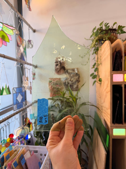 Light Green Mouth Blown Transparent Sheet Glass Colorado Glassworks