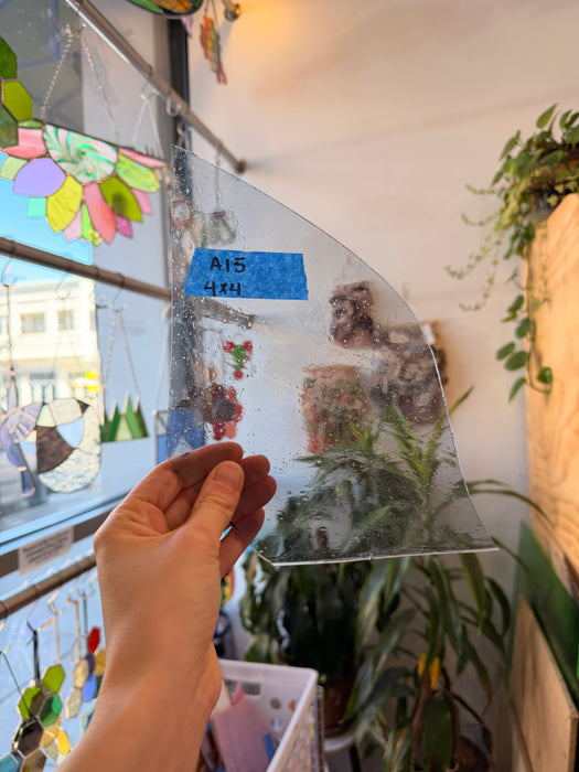 Light Blue Mouthblown Antique Glass Sheet Glass Colorado Glassworks